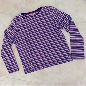 White Stag Tee — Striped Long Sleeve M (8/10)